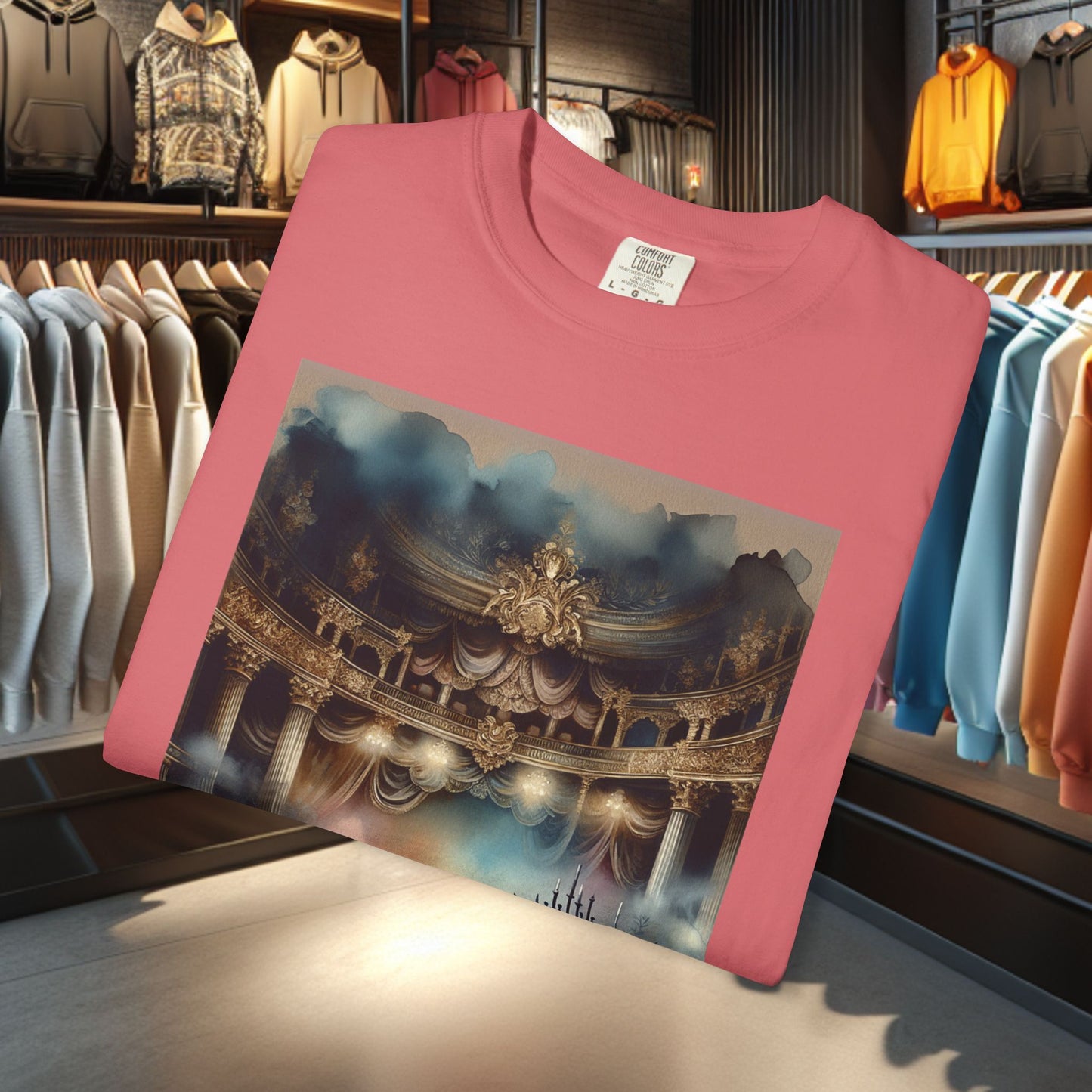 Dreamy Garden Unisex Garment-Dyed T-shirt - Artistic Floral Print - Perfect for Everyday Wear and Gifting
