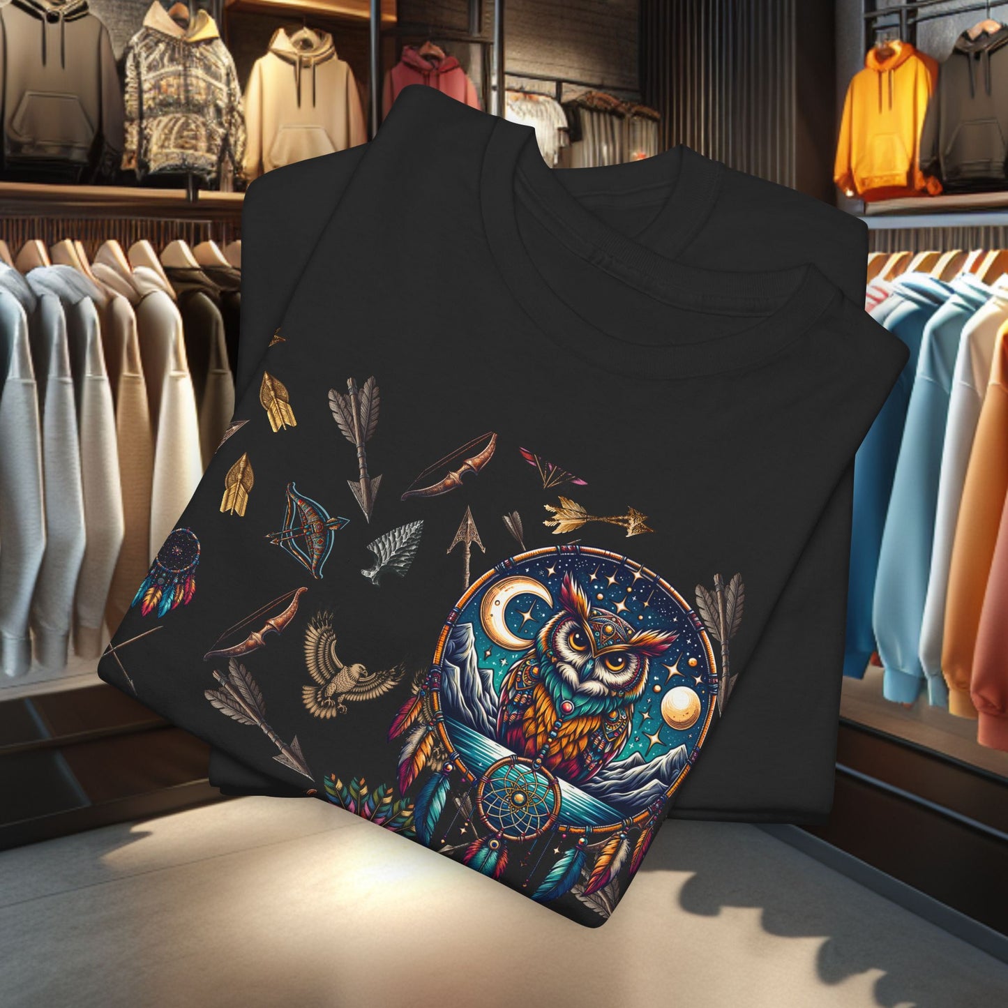 Men's Owl Dreamcatcher Graphic Tee,