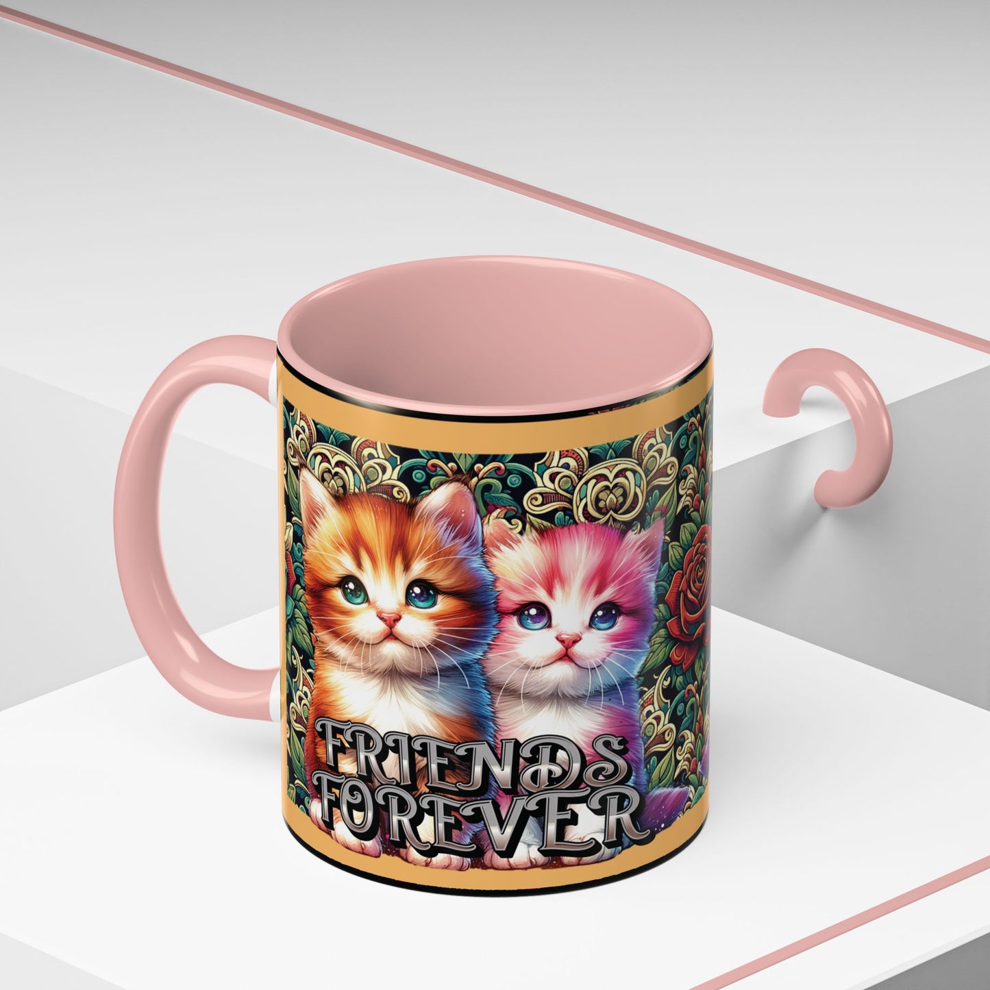 Coffee Mug Kittens Friends Forever
