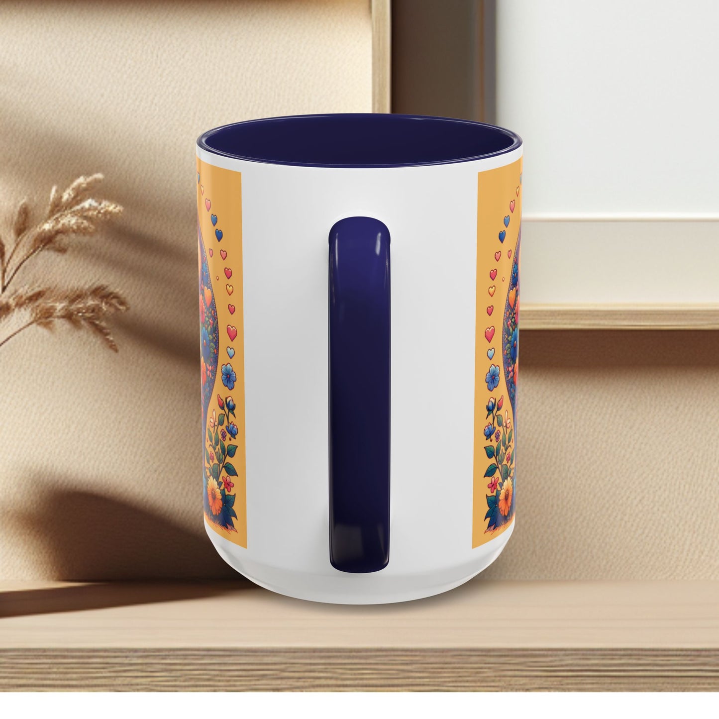 Mug- Loving Cat - Accent Coffee Mug (11oz, 15oz) (AOP)