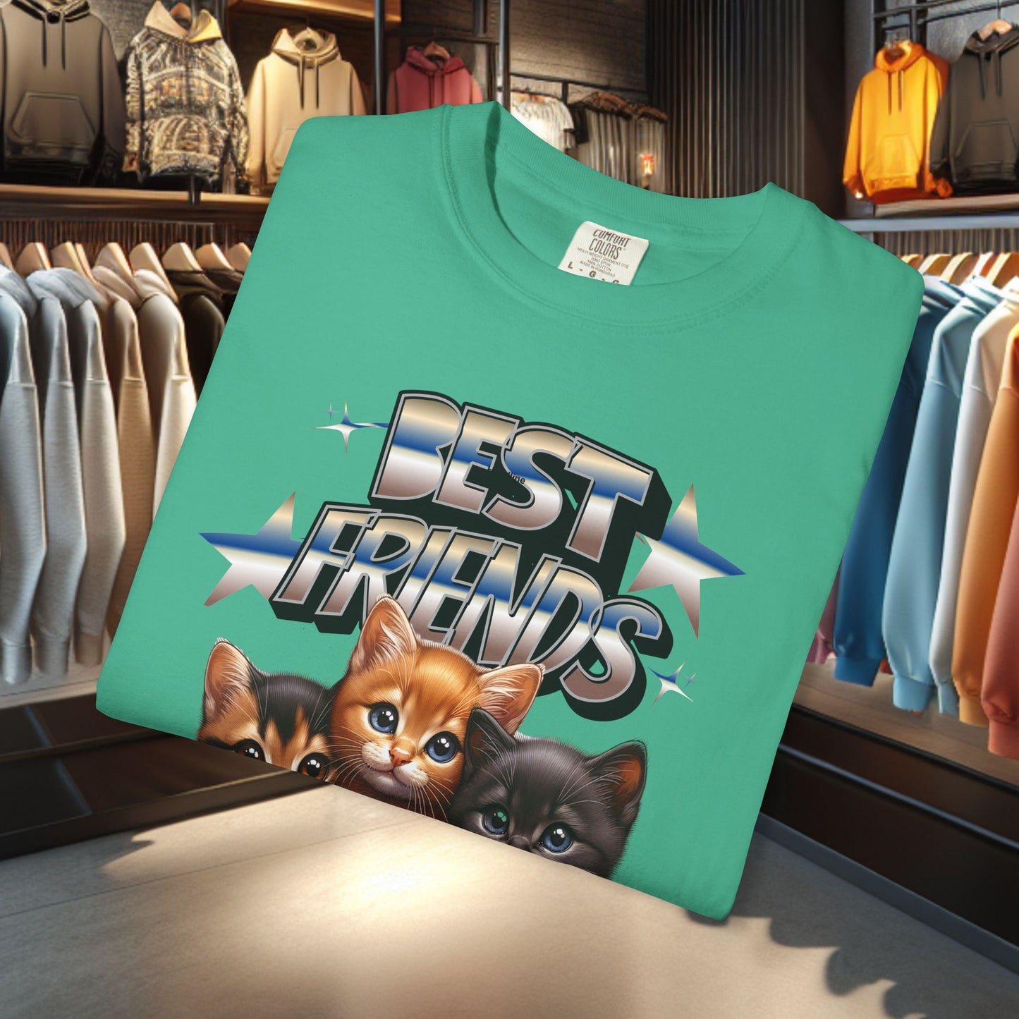Best Friends Cat Graphic T-shirt for Cat Lovers