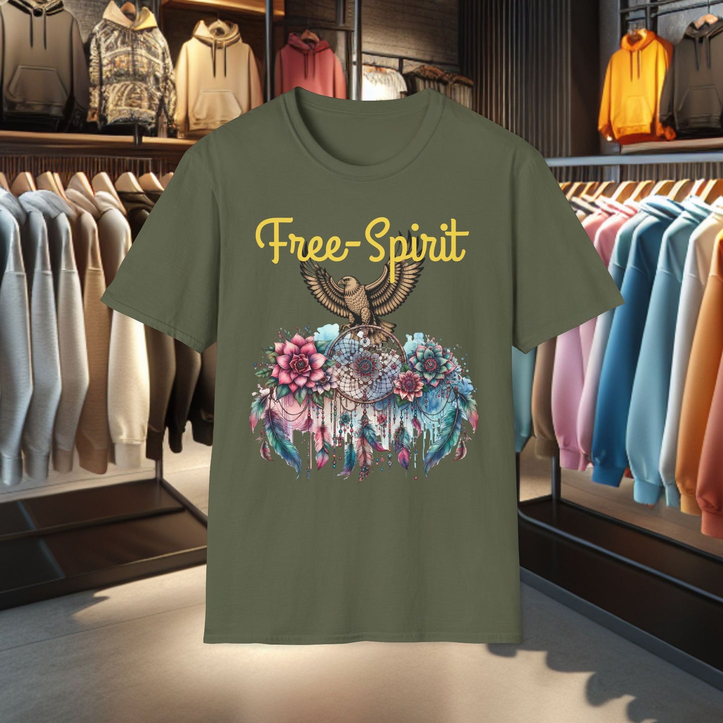 Dreamcatcher Unisex T-Shirt - Free-Spirit - Dreamcatcher & Egals