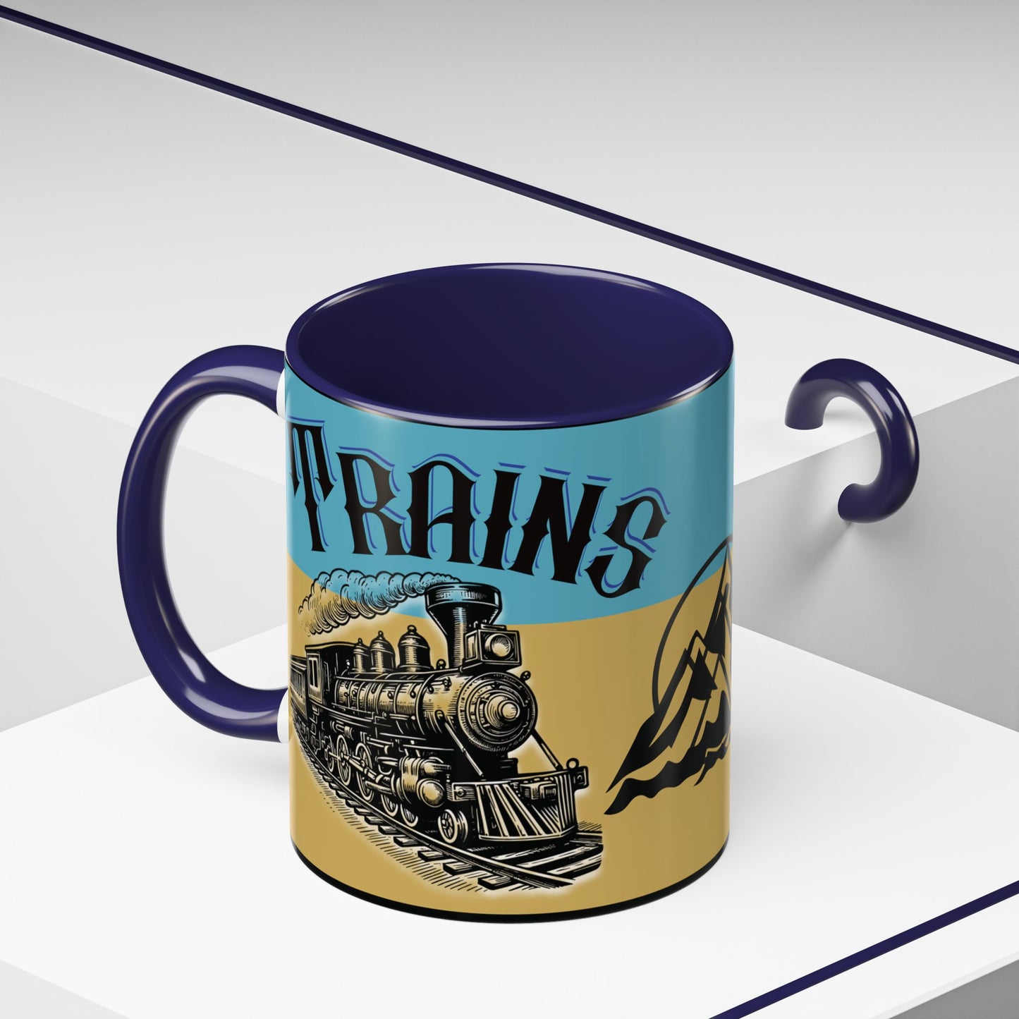Mug-Trains Accent Coffee Mug
