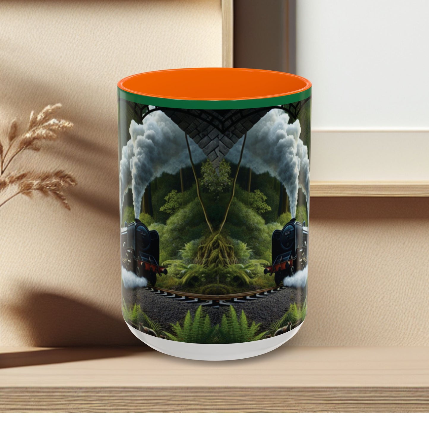 Mug - Jungle Train - Accent Coffee Mug (11oz, 15oz) (AOP)