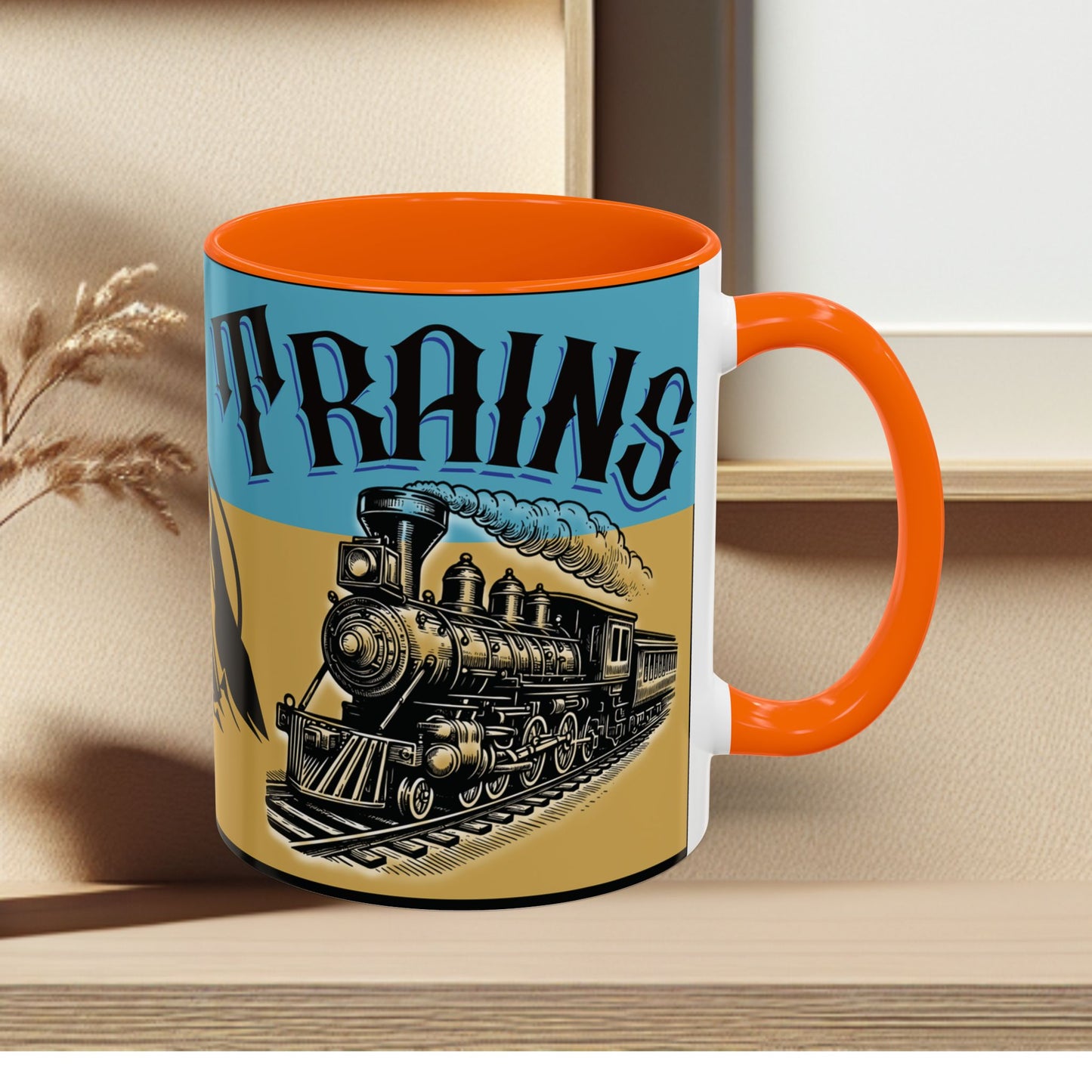 Mug-Trains Accent Coffee Mug