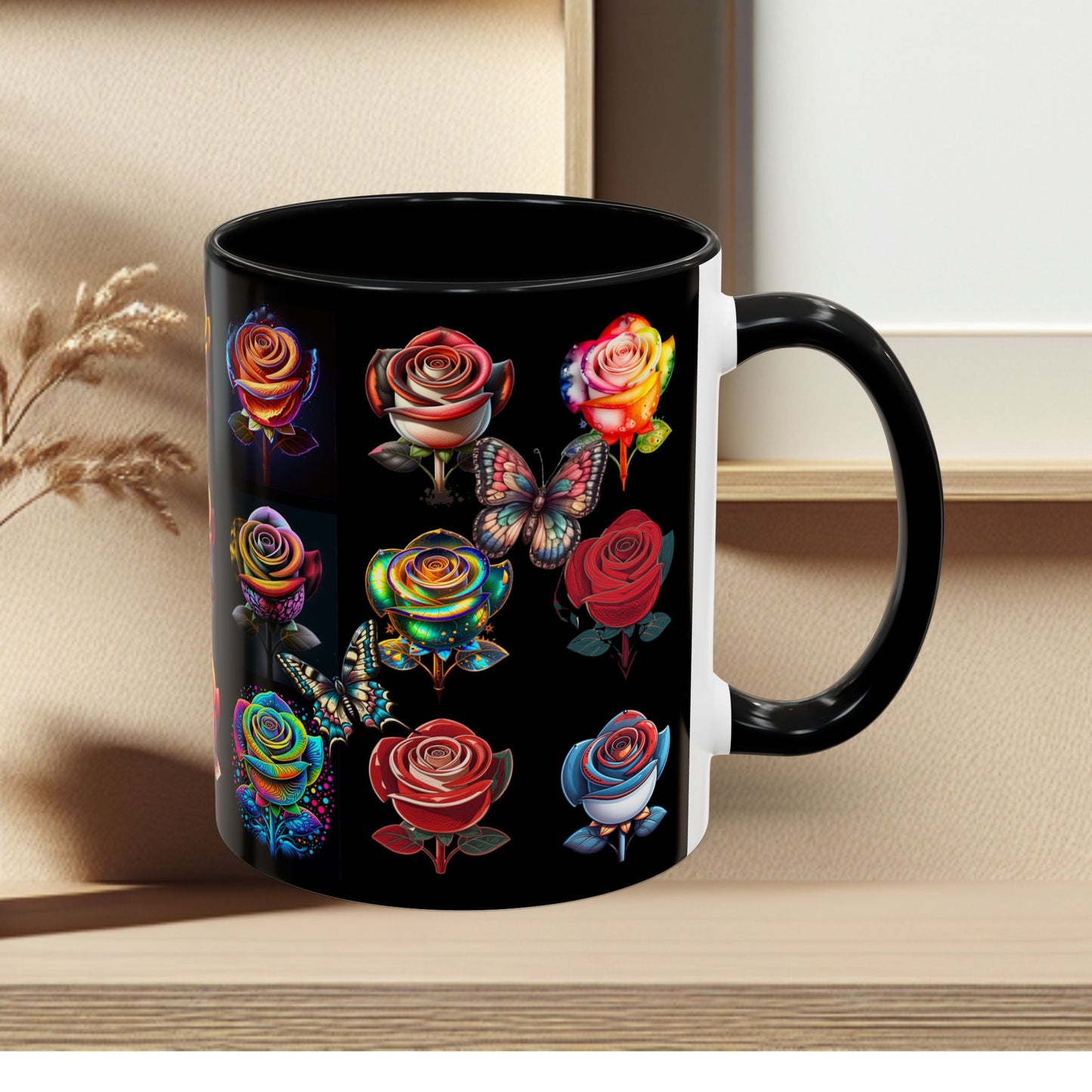 Floral Accent Mug - Perfect Gift for Garden Lovers