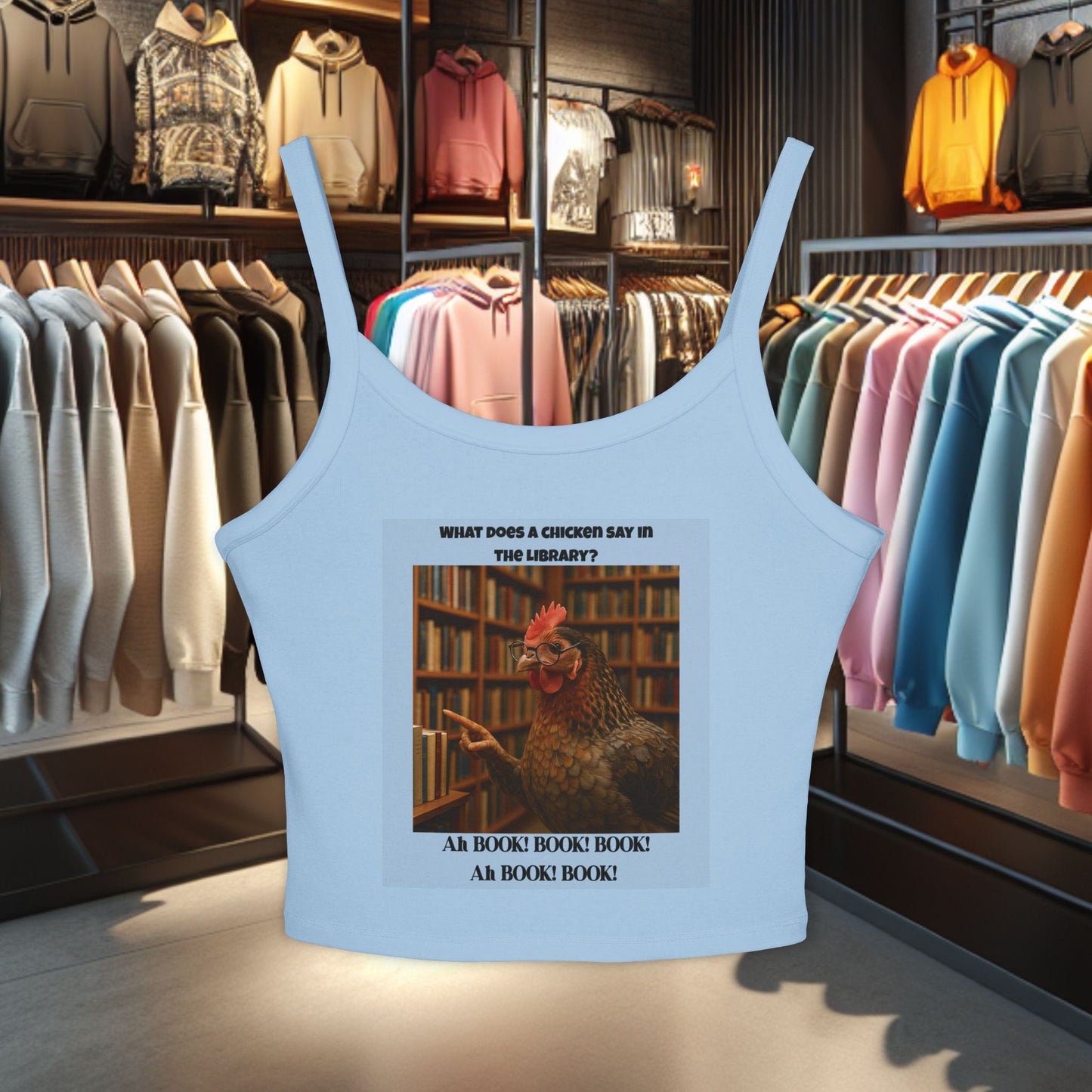 Chicken in Library - Women's Tank Top