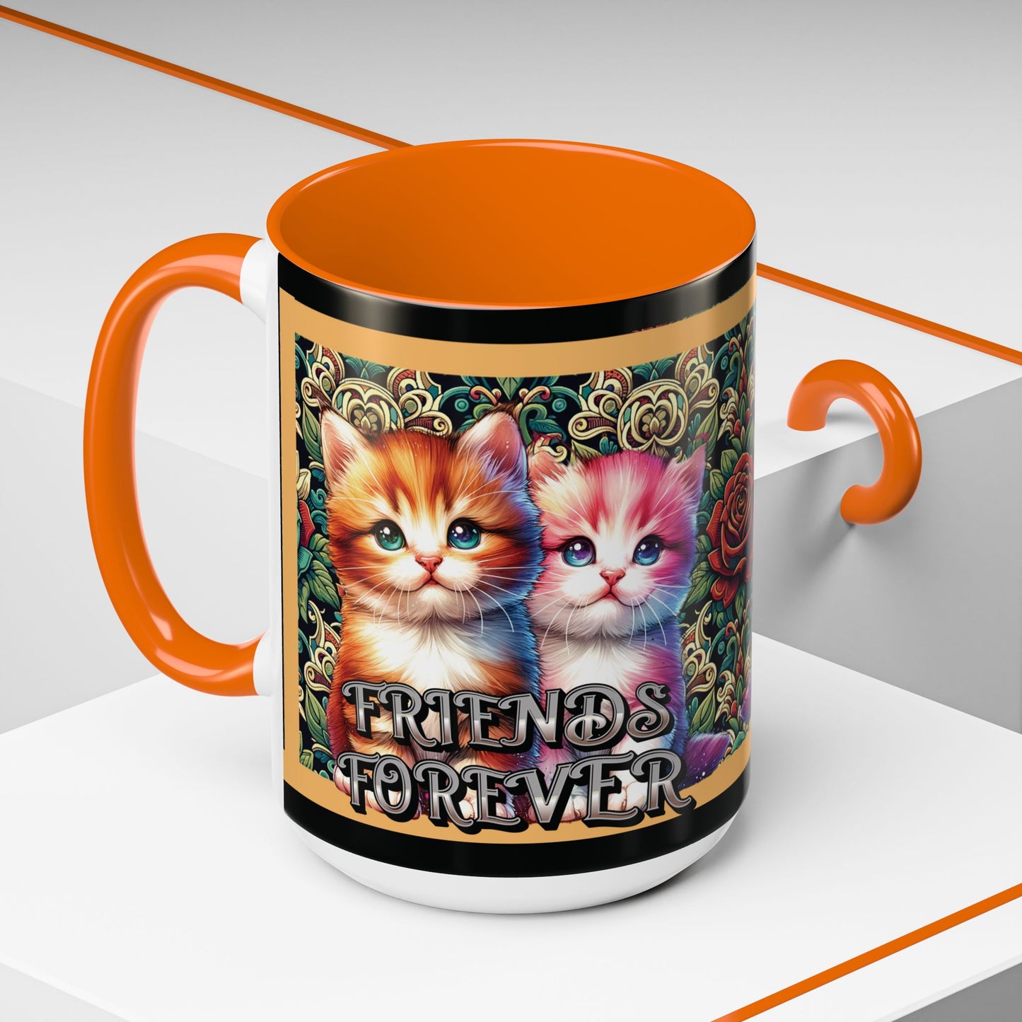 Coffee Mug Kittens Friends Forever