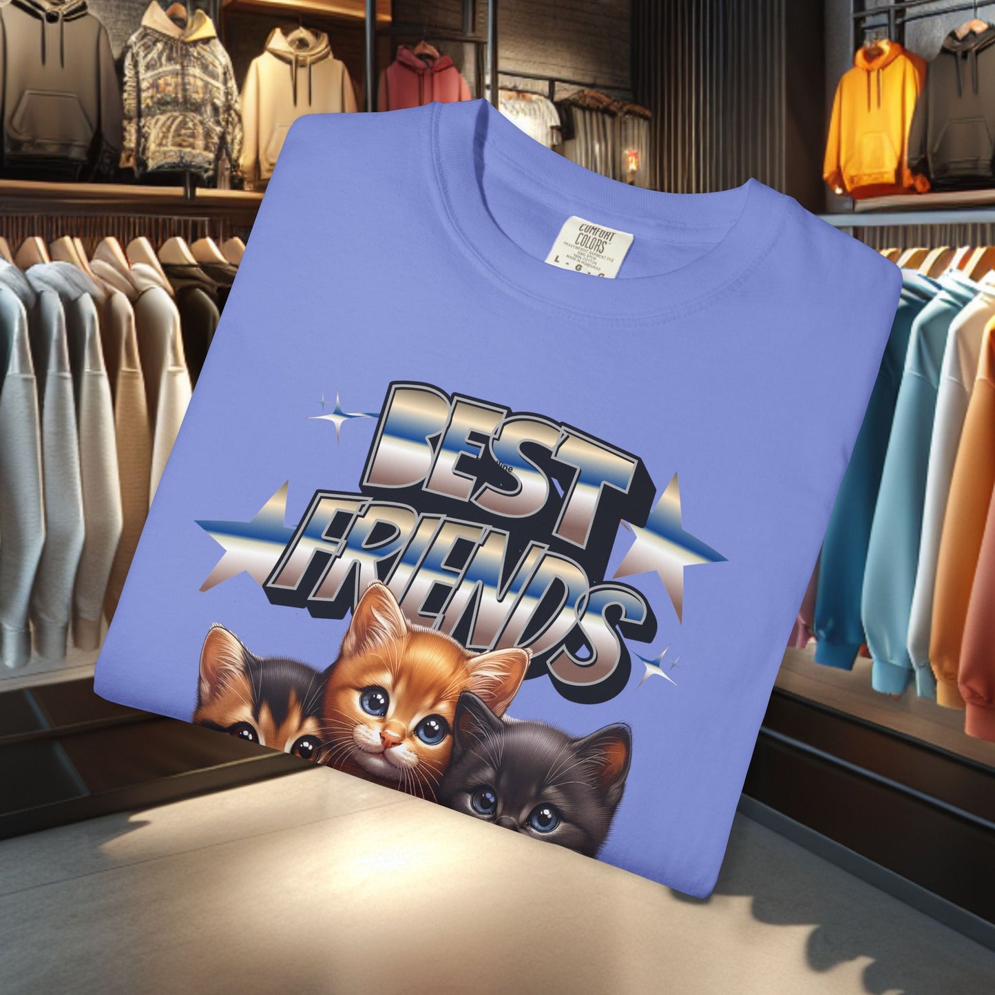 Best Friends Cat Graphic T-shirt for Cat Lovers