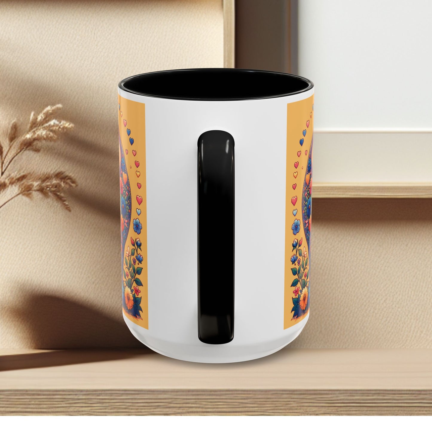 Mug- Loving Cat - Accent Coffee Mug (11oz, 15oz) (AOP)