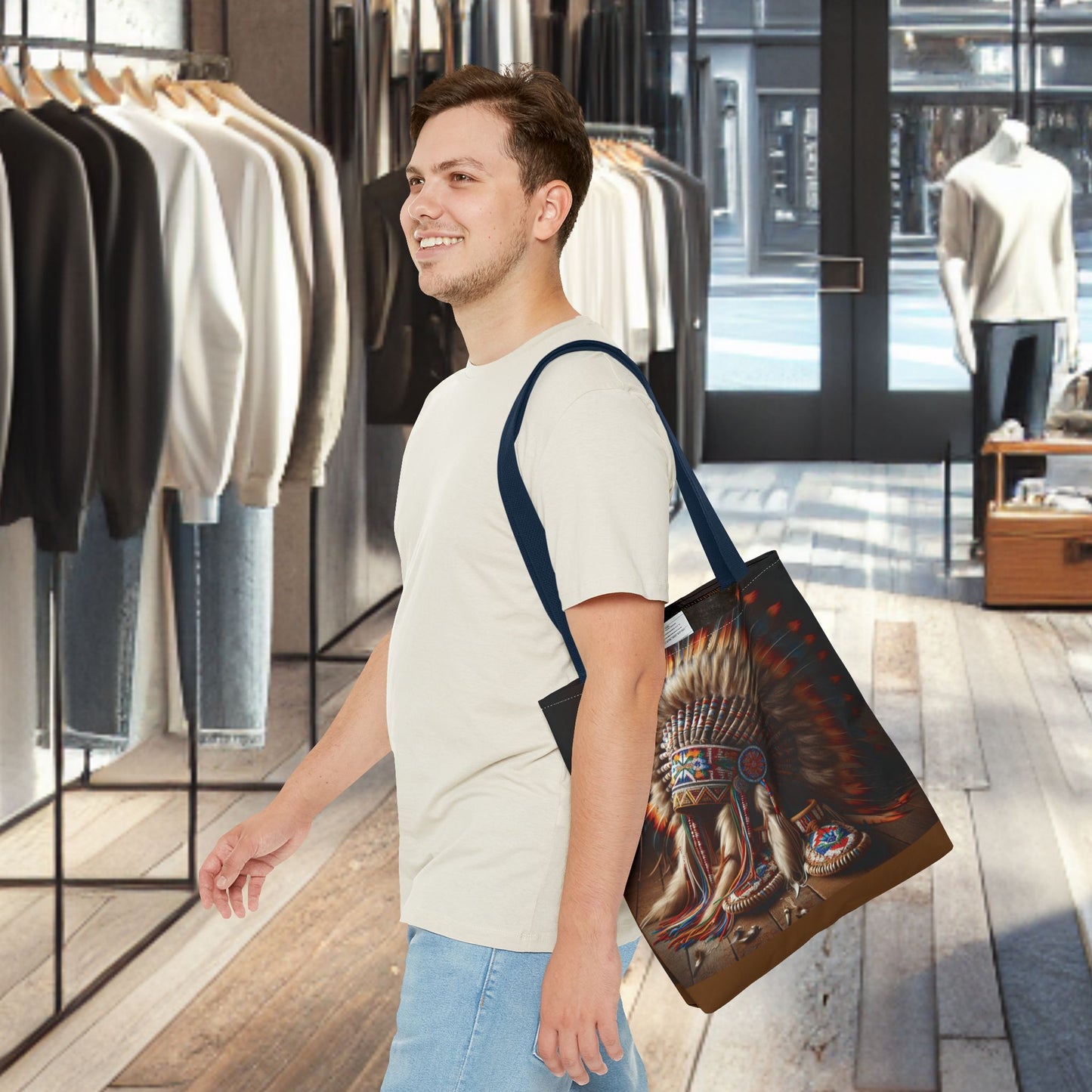 Native War Bonnet Tote Bag - Tribal Style Accessories