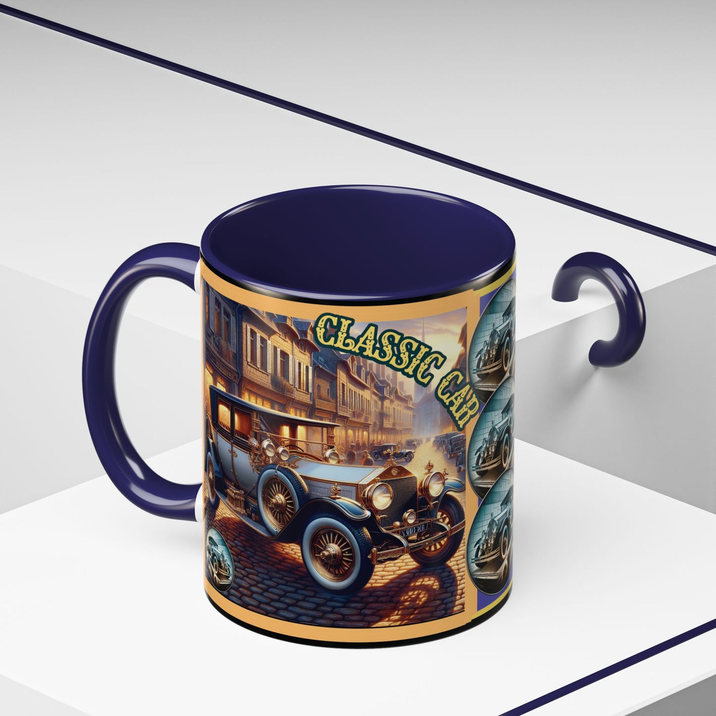 Mug-Blue Classic Car - Accent Coffee Mug (11oz, 15oz)