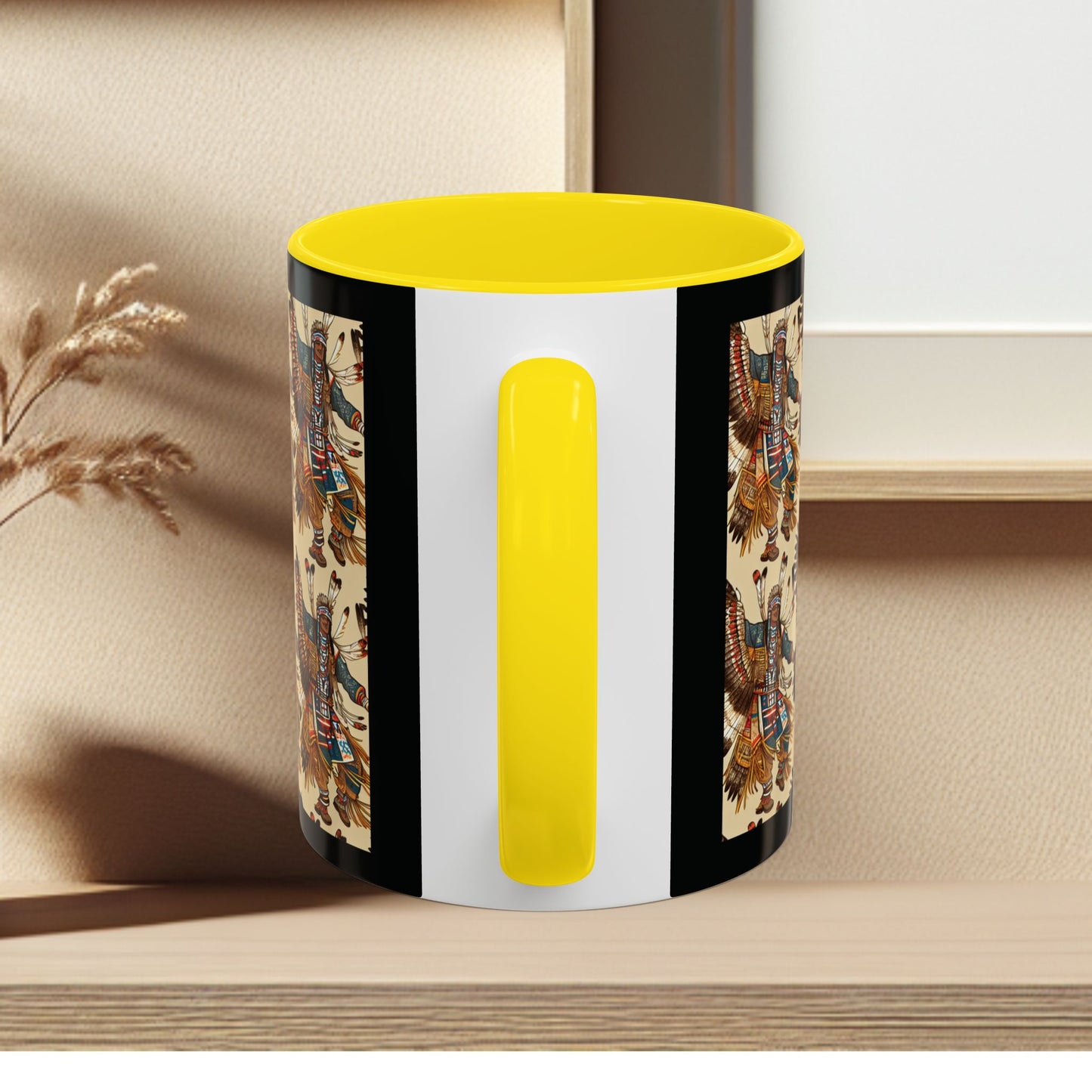 Mug- American Native Dancers Accent Coffee Mug (11, 15oz)