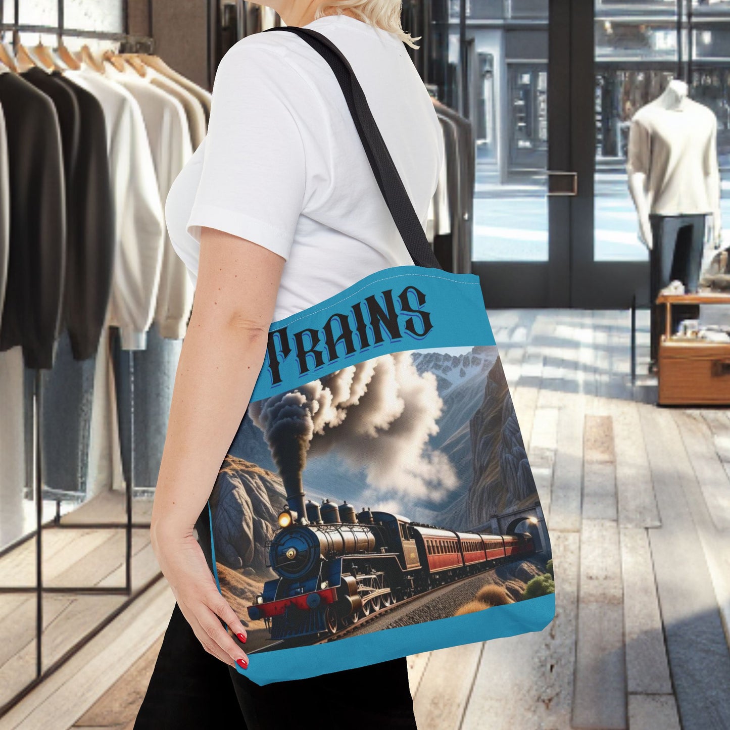 Tote Bag- Trains -Tote Bag (AOP)