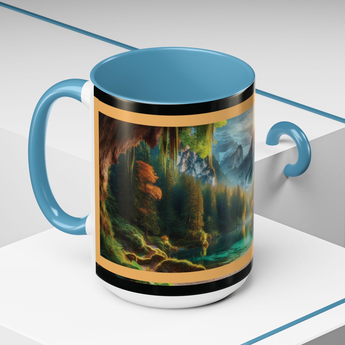 Mug: By the River-Accent Coffee Mug (11oz, 15oz)
