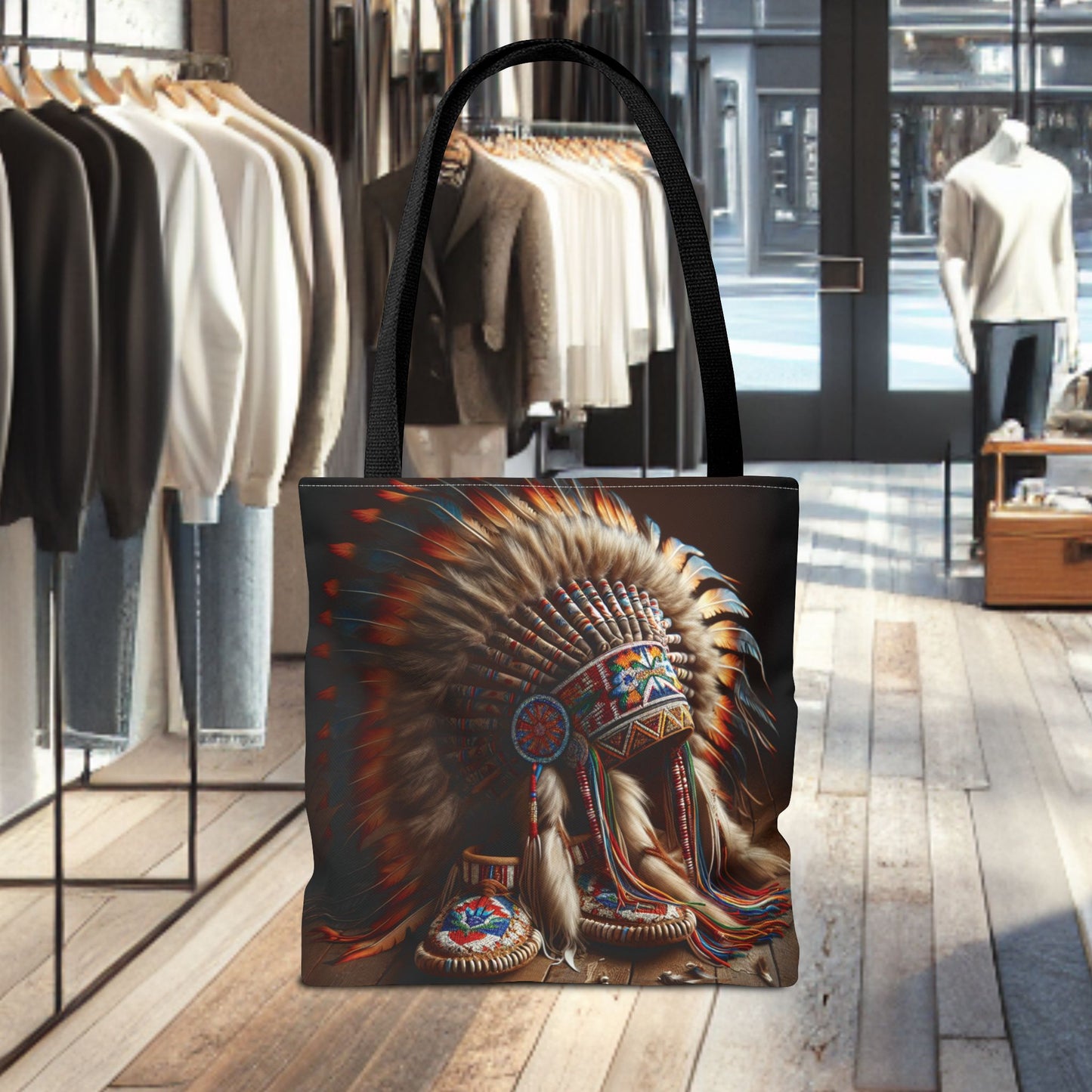 Native War Bonnet Tote Bag - Tribal Style Accessories