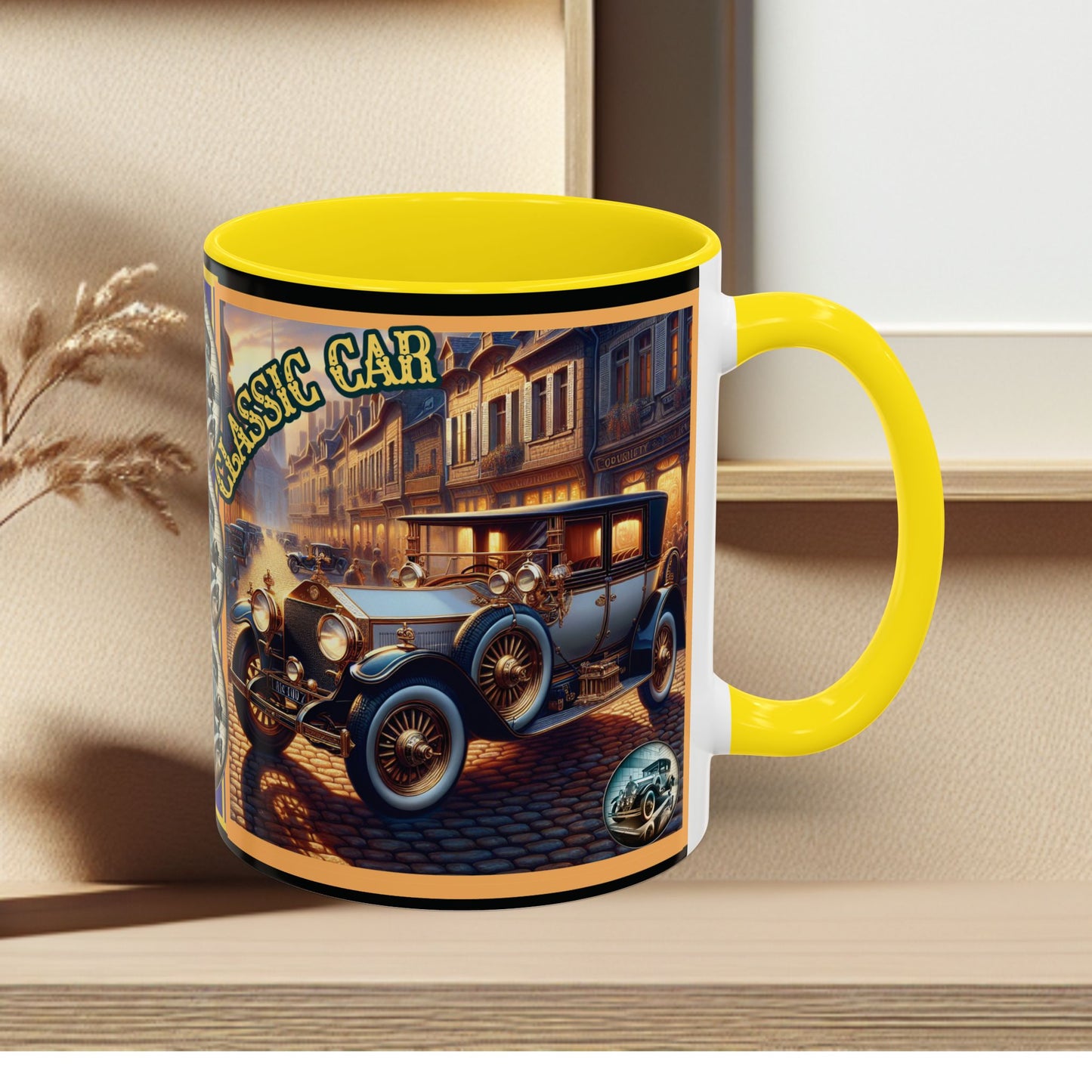 Mug-Blue Classic Car - Accent Coffee Mug (11oz, 15oz)