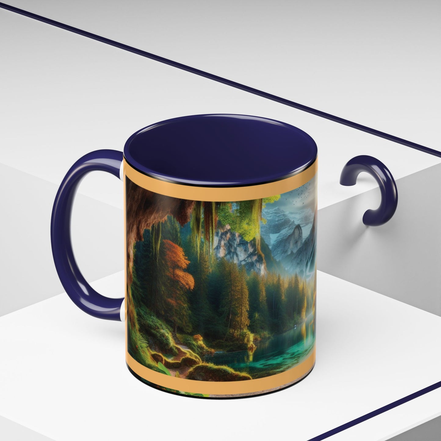Mug: By the River-Accent Coffee Mug (11oz, 15oz)