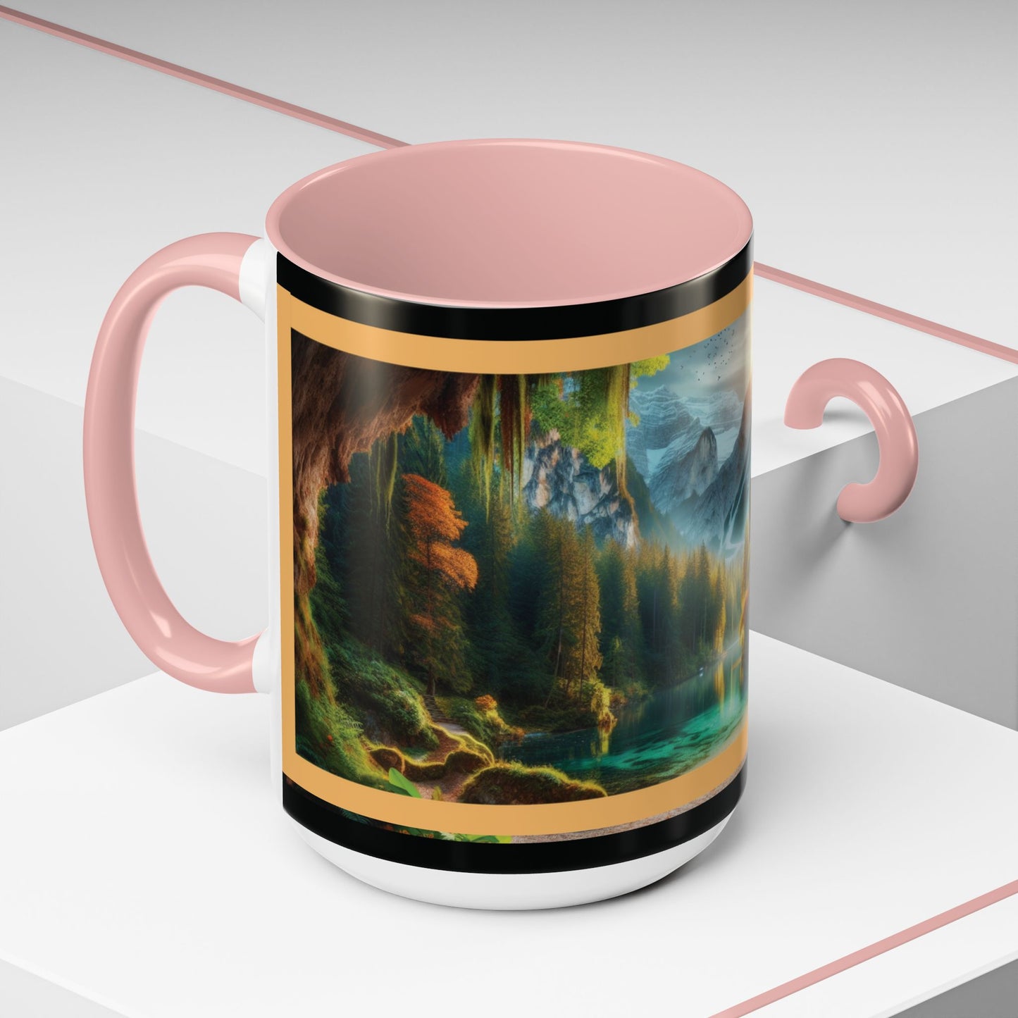 Mug: By the River-Accent Coffee Mug (11oz, 15oz)