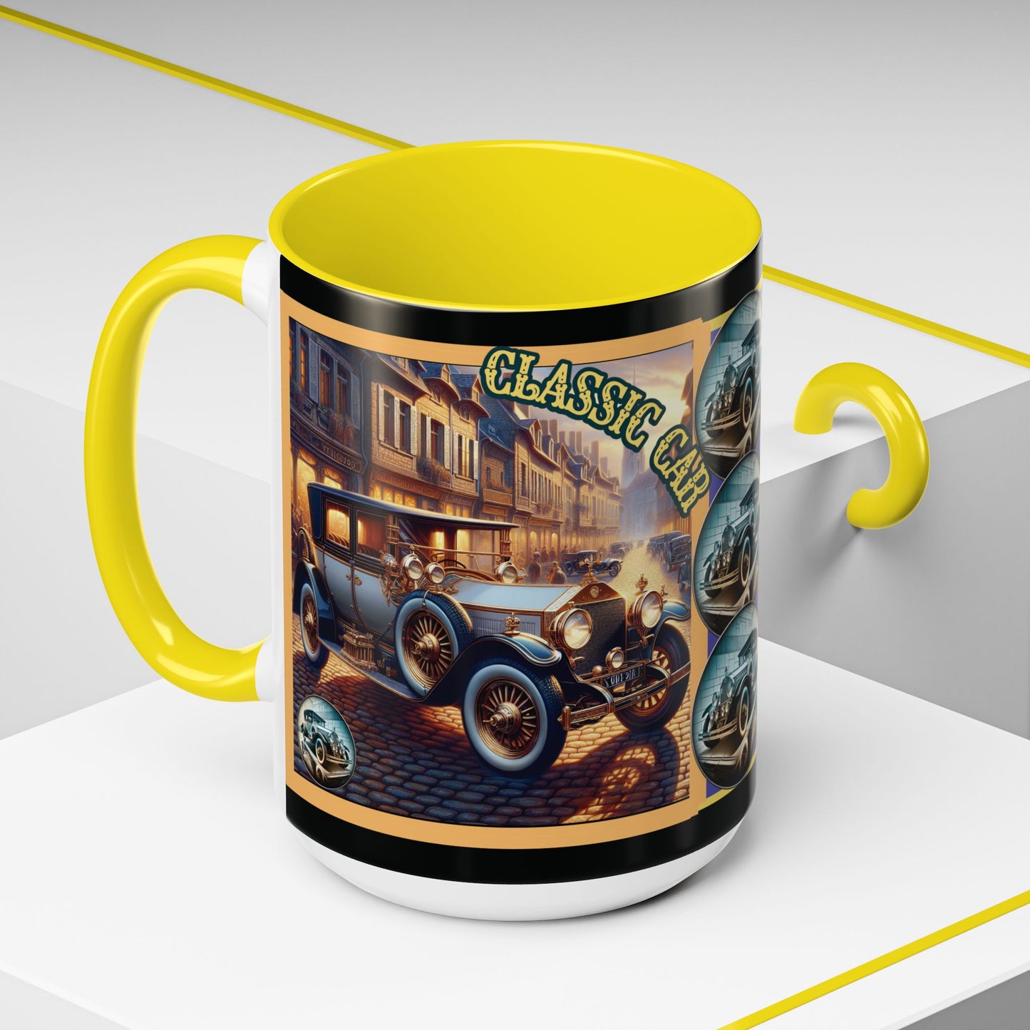 Mug-Blue Classic Car - Accent Coffee Mug (11oz, 15oz)