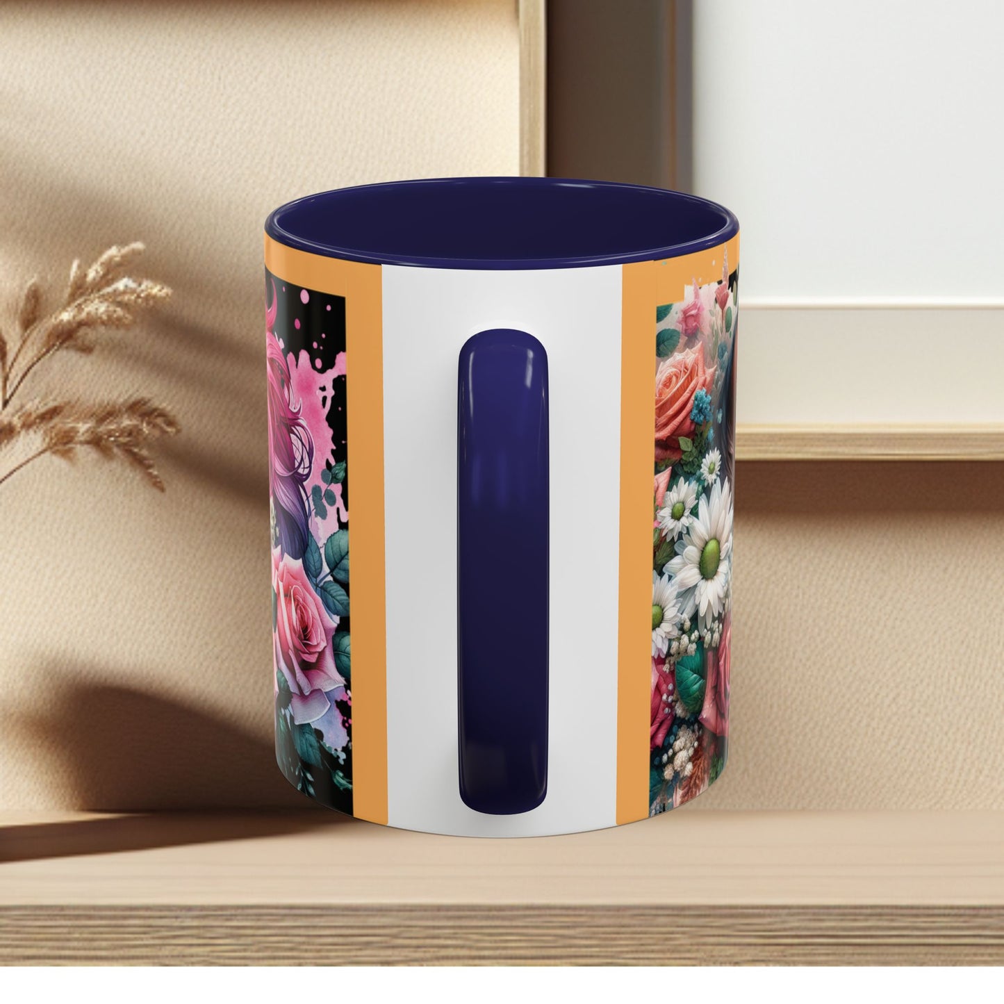 Coffee Mug Horses in Flowers 11oz 15oz