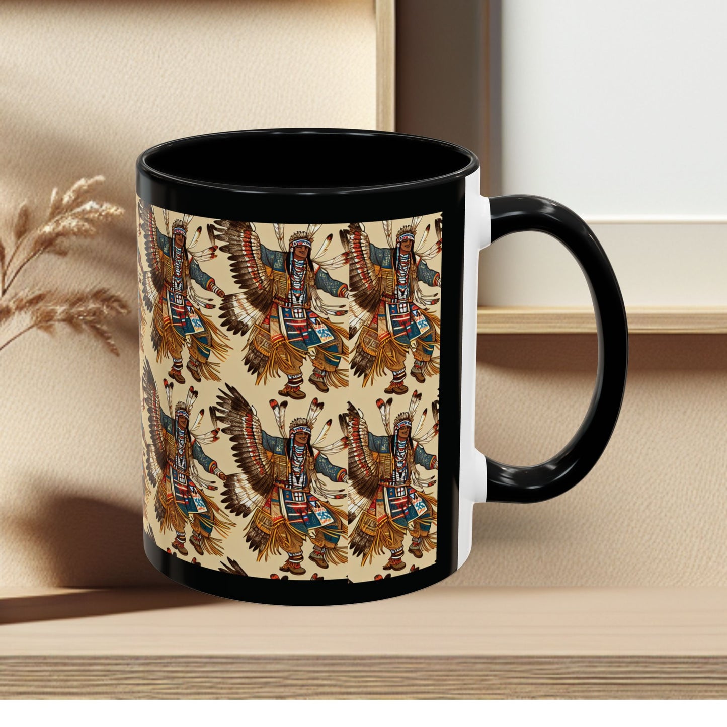 Mug- American Native Dancers Accent Coffee Mug (11, 15oz)