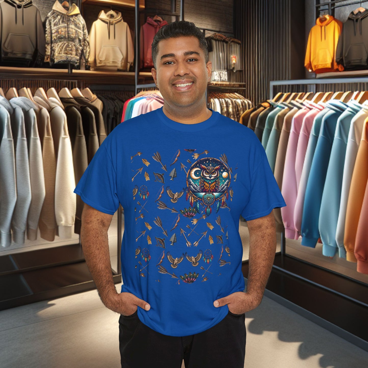 Men's Owl Dreamcatcher Graphic Tee,