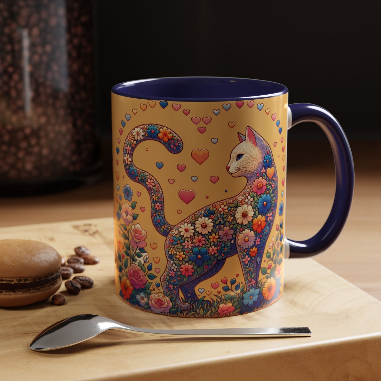 Mug- Loving Cat - Accent Coffee Mug (11oz, 15oz) (AOP)