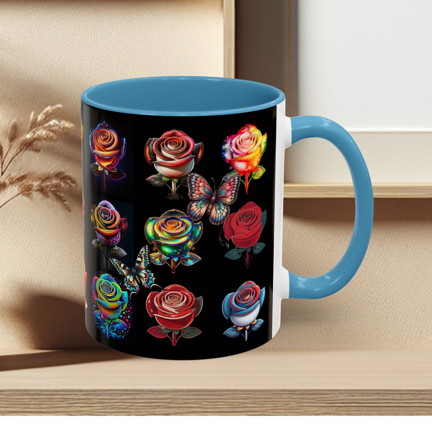 Floral Accent Mug - Perfect Gift for Garden Lovers