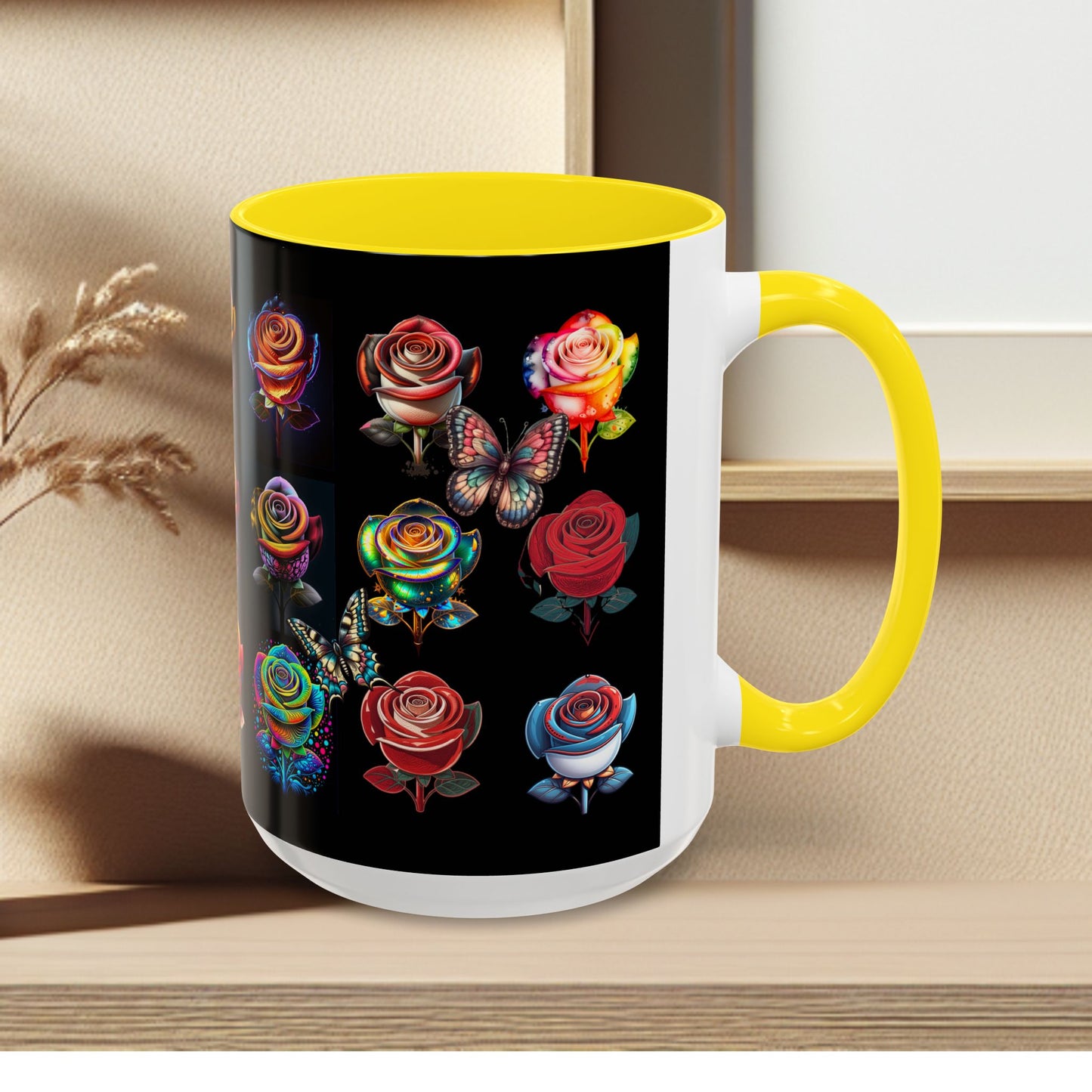 Floral Accent Mug - Perfect Gift for Garden Lovers