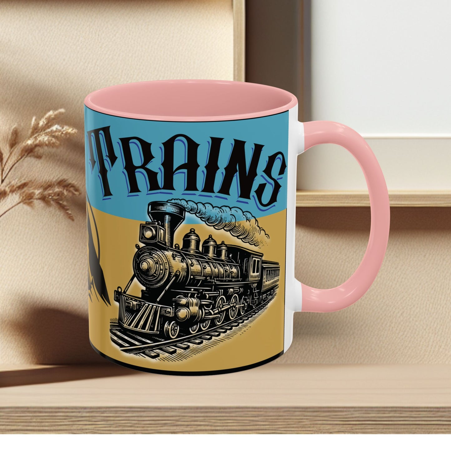 Mug-Trains Accent Coffee Mug