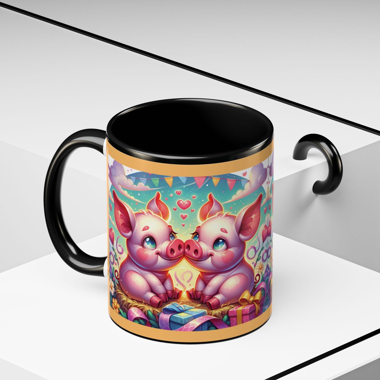 Coffee Mug Love Pigs Picknick 11, 15oz