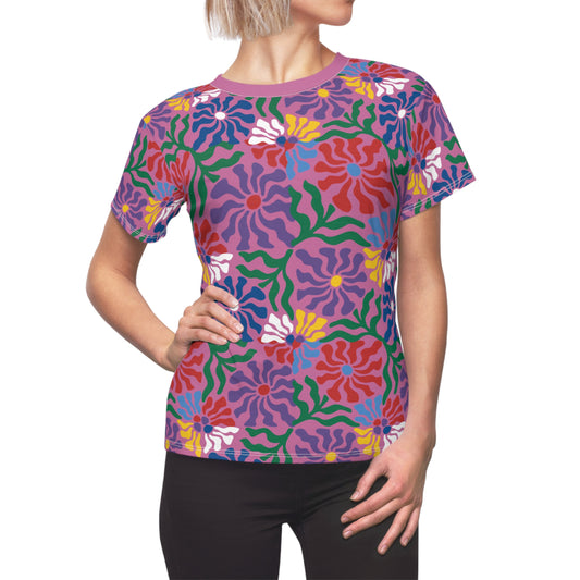 Women's Tee - 70's Feminine Floral Print