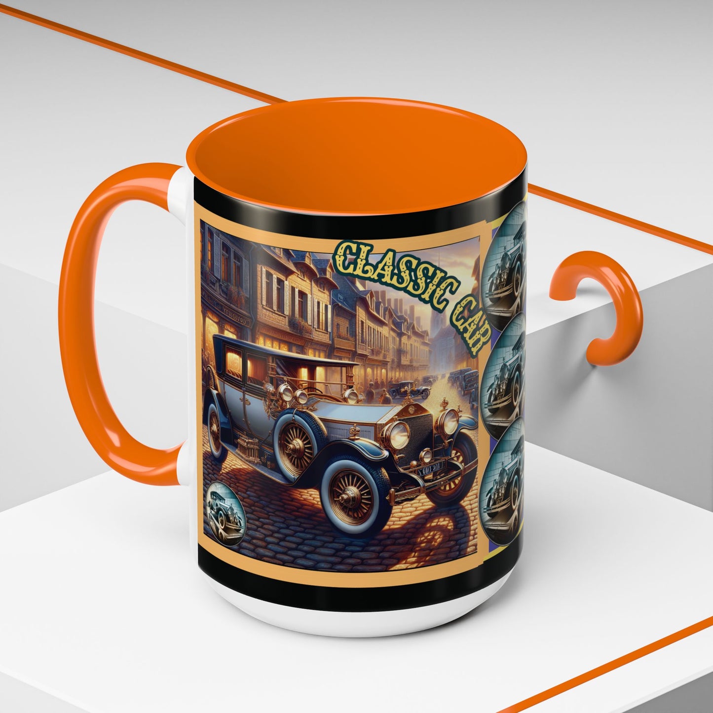 Mug-Blue Classic Car - Accent Coffee Mug (11oz, 15oz)