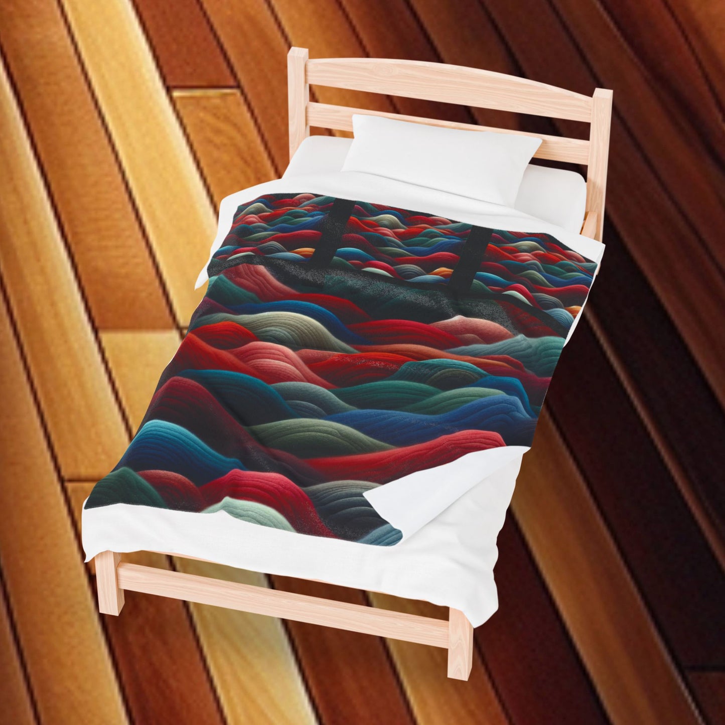 Beautiful Color Yarn Velveteen Plush Blanket — Cozy Color Yarn Throw