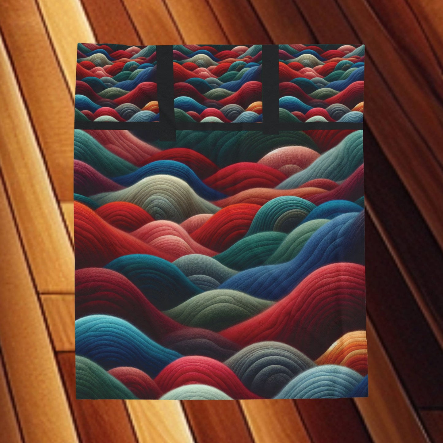 Beautiful Color Yarn Velveteen Plush Blanket — Cozy Color Yarn Throw