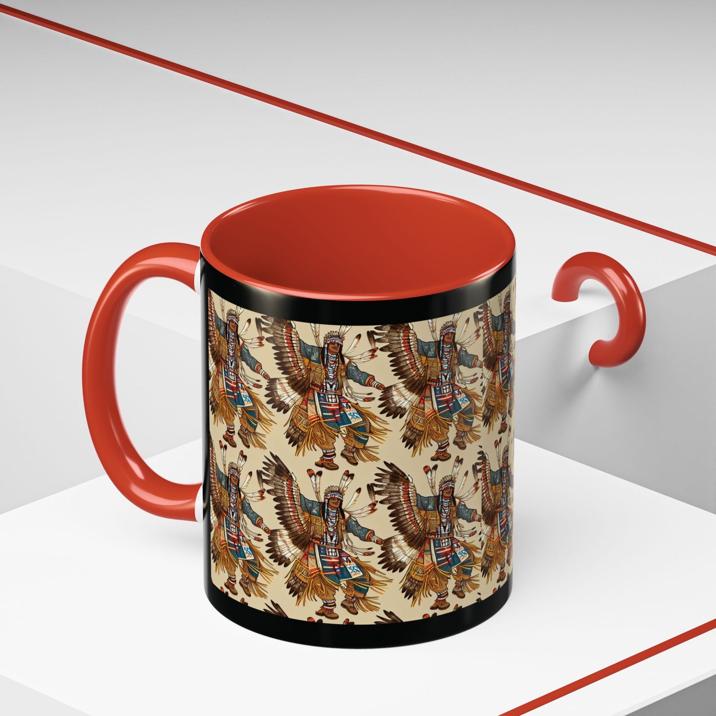 Mug- American Native Dancers Accent Coffee Mug (11, 15oz)