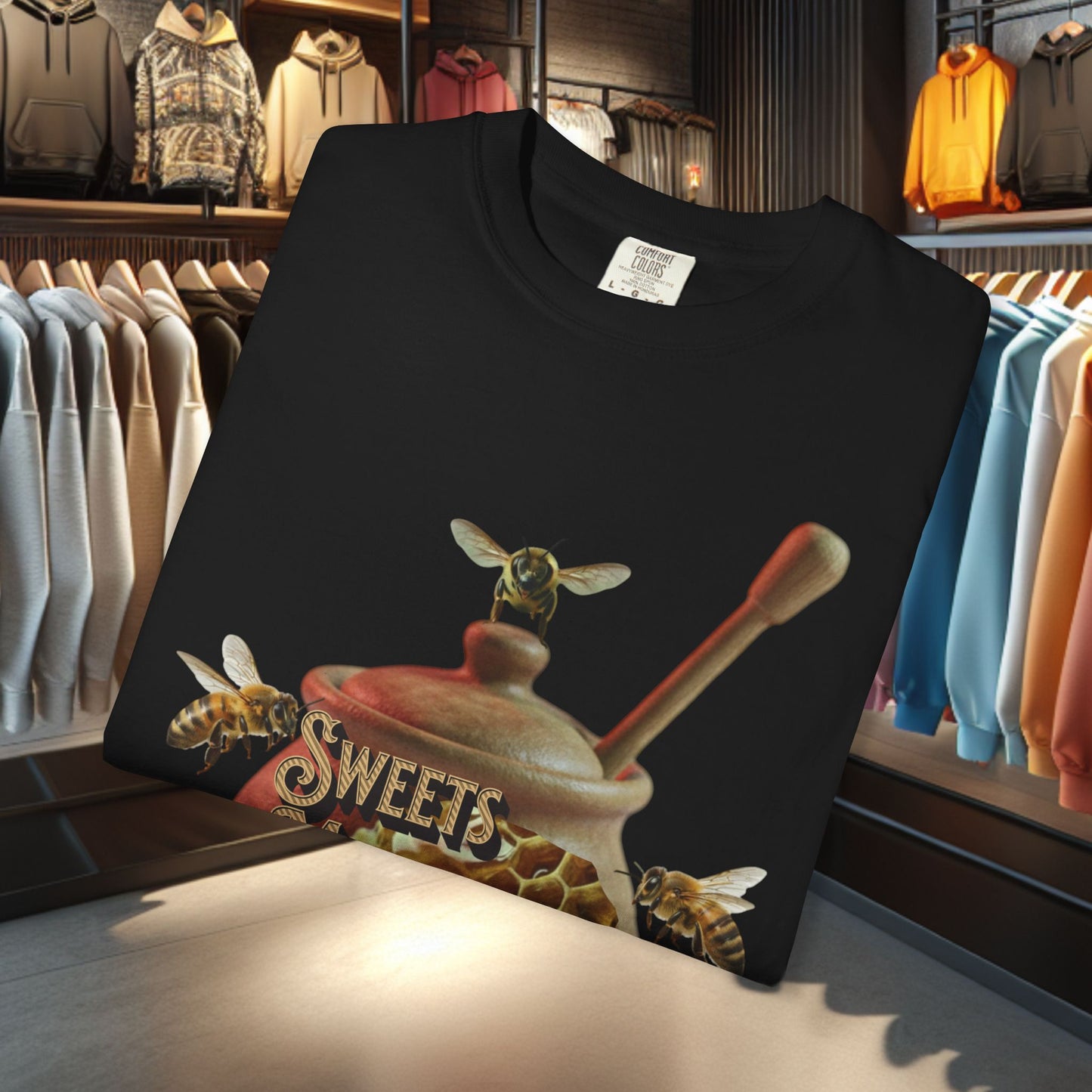 Honey Bees Graphic T-Shirt — “Sweets Made By Bees” / Oh Honey Honey Design