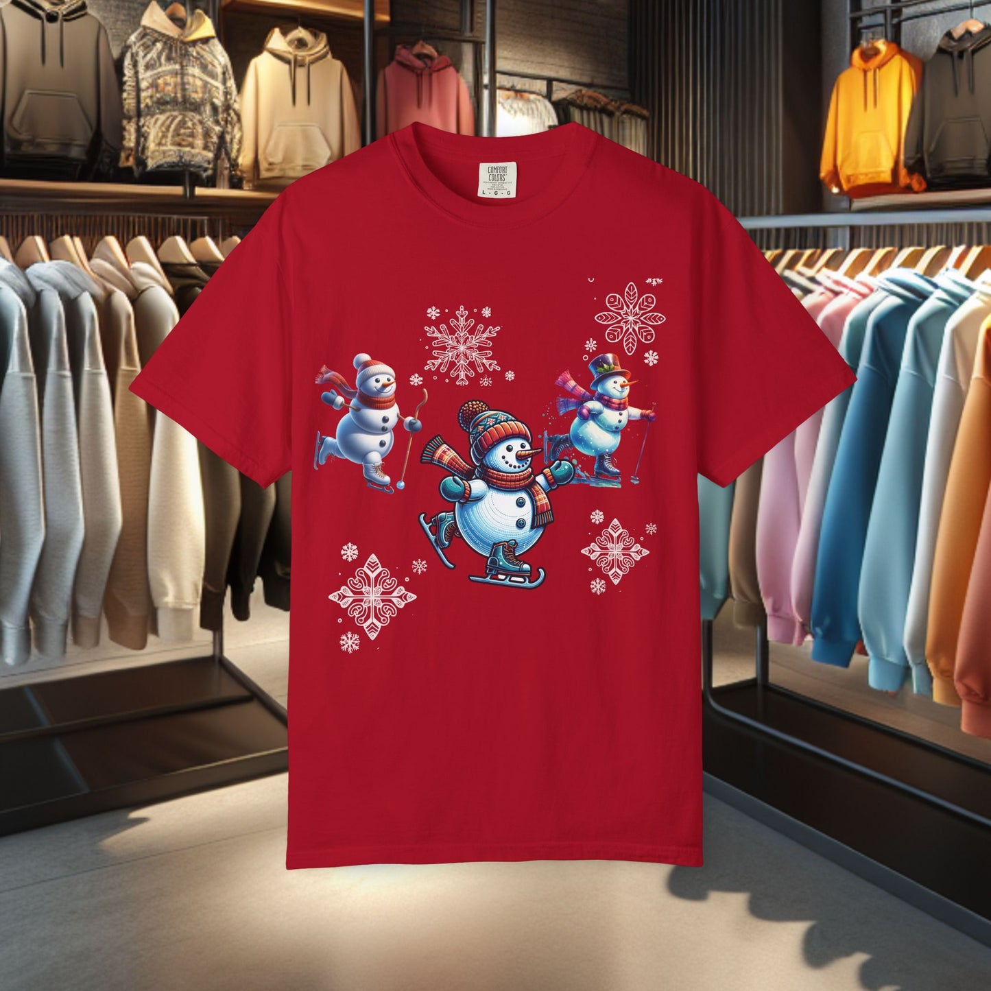 Scatting Snowmen, T-Shirt - Snowman Lover's Gift