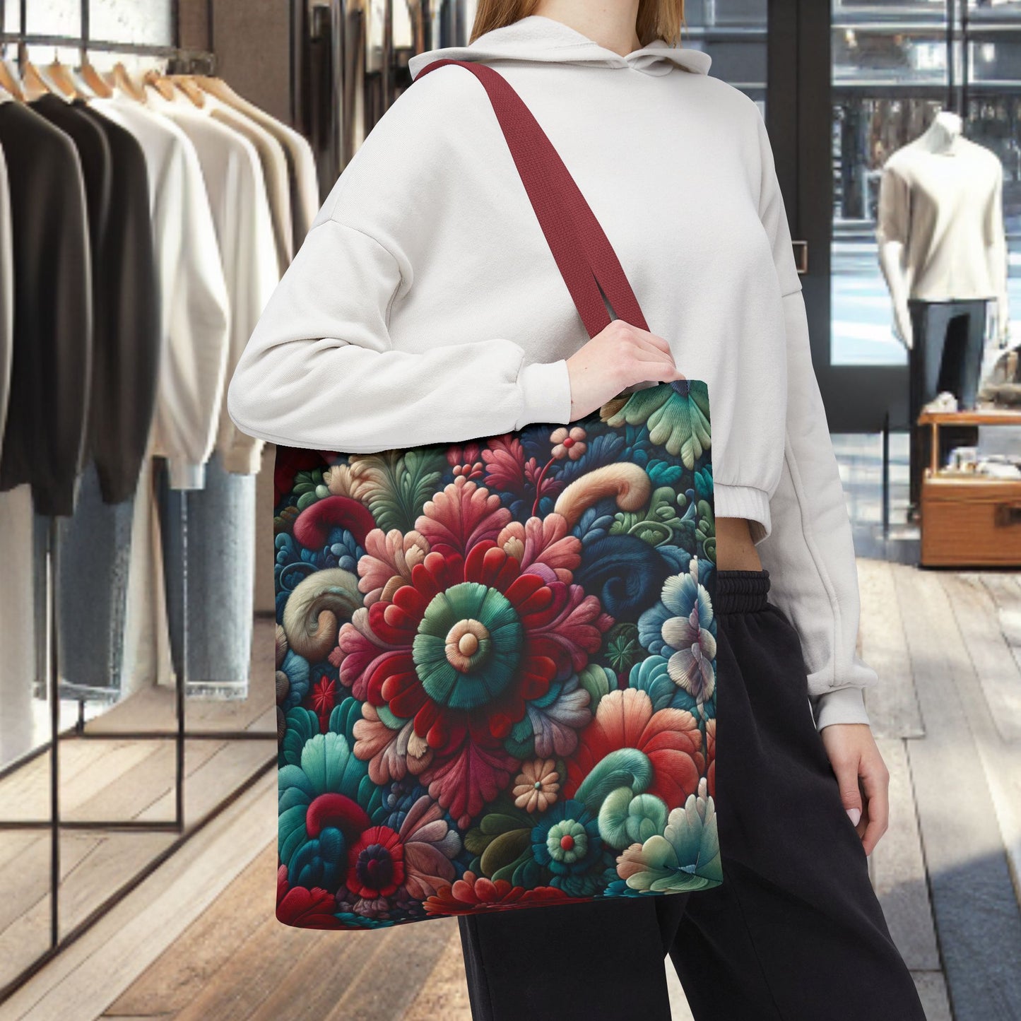 Beautiful Flower Tote Bag — Floral All-Over Print Tote
