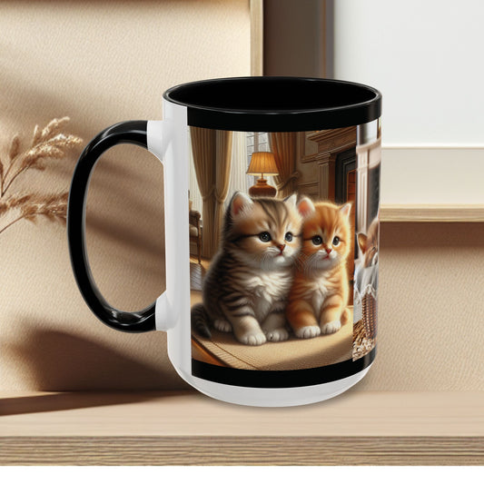 Mug- Kittens - Accent Coffee Mug (11oz, 15oz) (AOP)