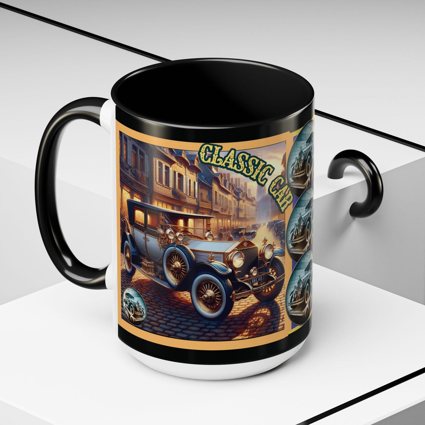Mug-Blue Classic Car - Accent Coffee Mug (11oz, 15oz)