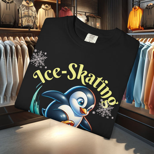 Ice-Skating Penguin T-shirt - Holidays Festive Top