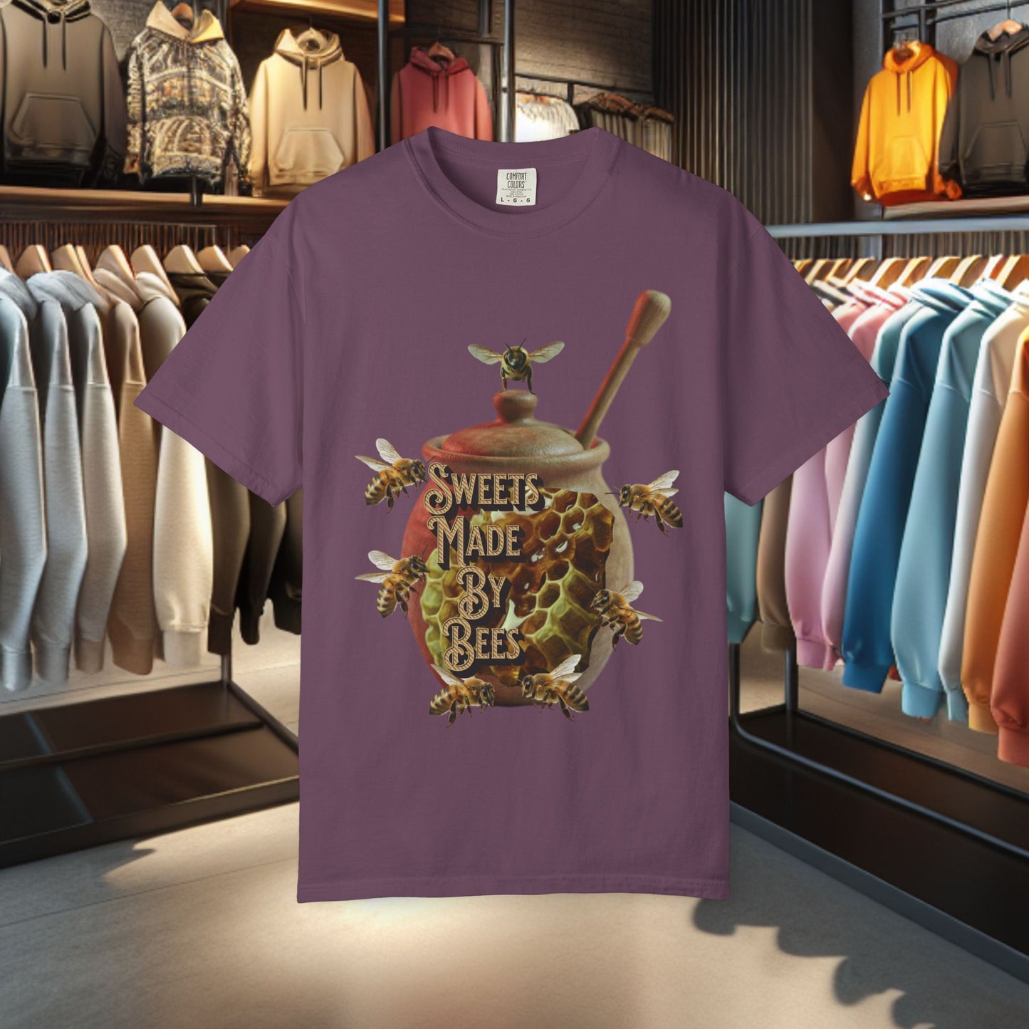 Honey Bees Graphic T-Shirt — “Sweets Made By Bees” / Oh Honey Honey Design