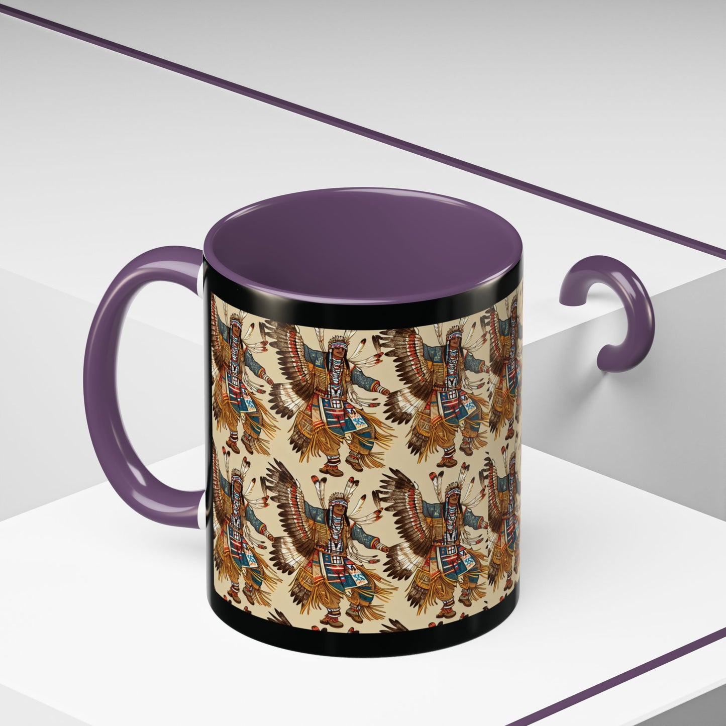 Mug- American Native Dancers Accent Coffee Mug (11, 15oz)