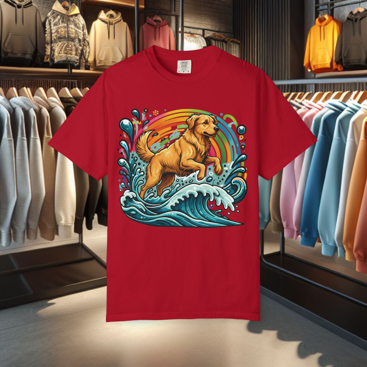 Golden Retriever in the water T-Shirt — Golden Retriever Graphic Tee