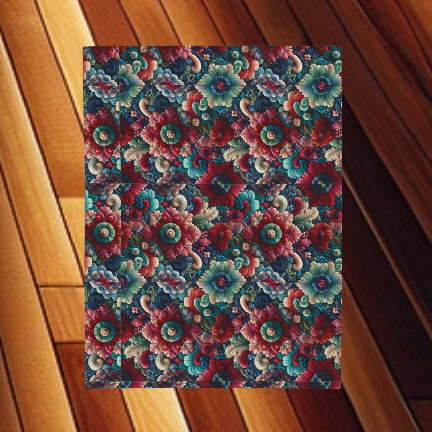 Beautiful Flower Velveteen Plush Blanket — Floral Throw Blanket