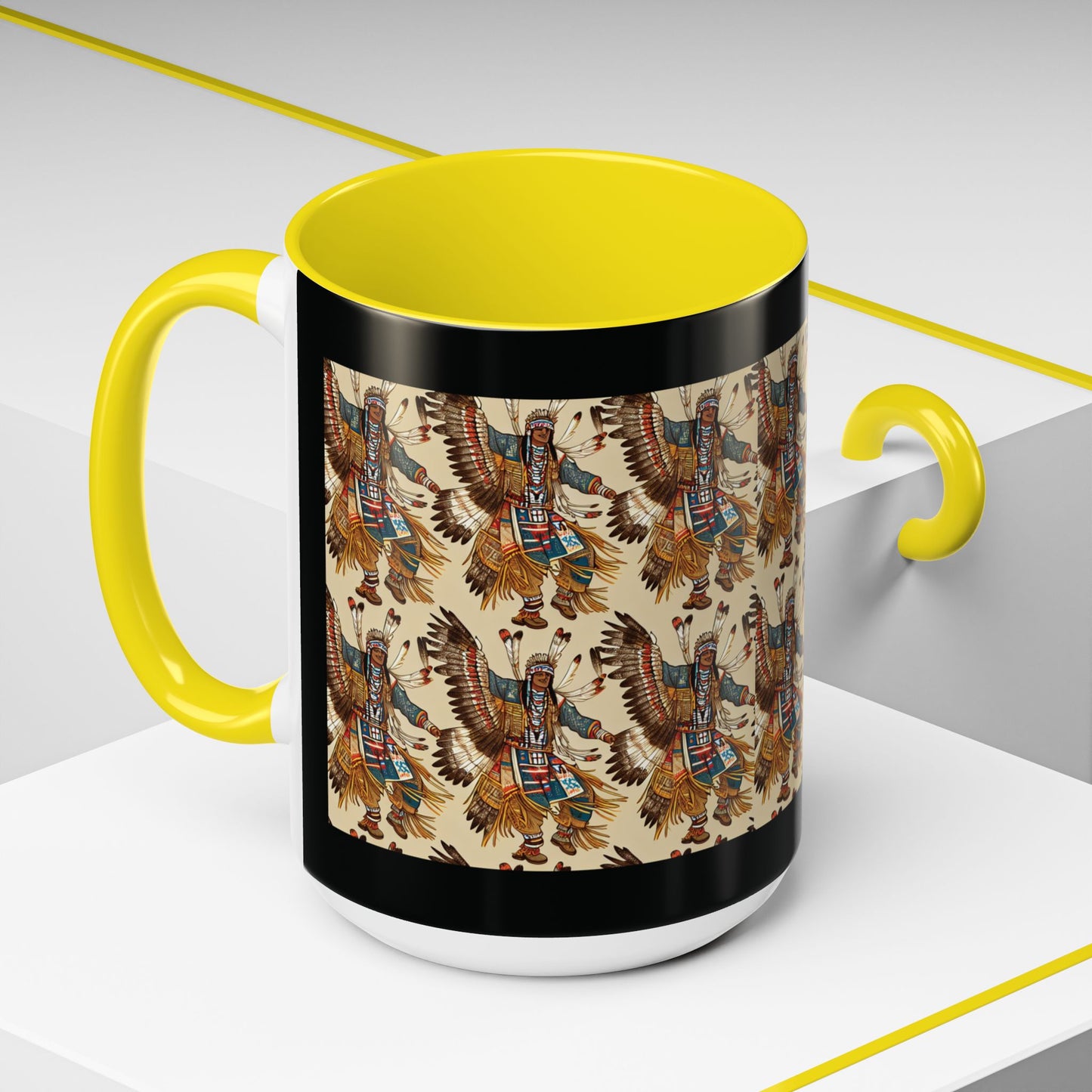 Mug- American Native Dancers Accent Coffee Mug (11, 15oz)