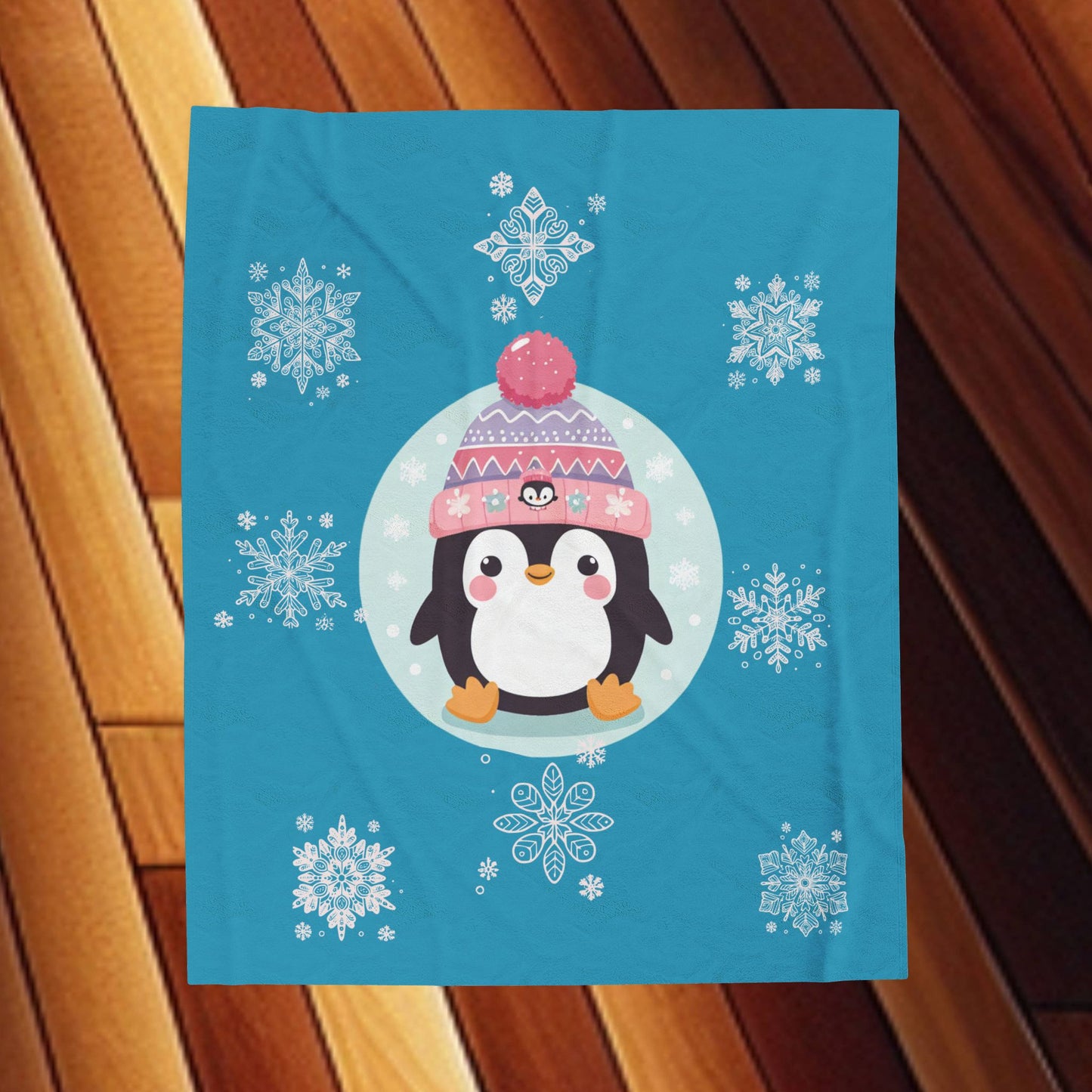 Penguin Friend - Velveteen Plush Blanket
