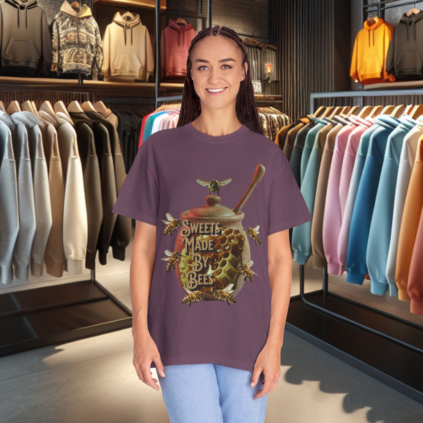 Honey Bees Graphic T-Shirt — “Sweets Made By Bees” / Oh Honey Honey Design
